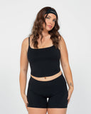 SoftLine Sculpted Essential Mid Tank with Bra support | Onyx shadow