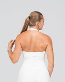 SoftLine - Sculpted Halter Top with Bra support | Coconut Milk